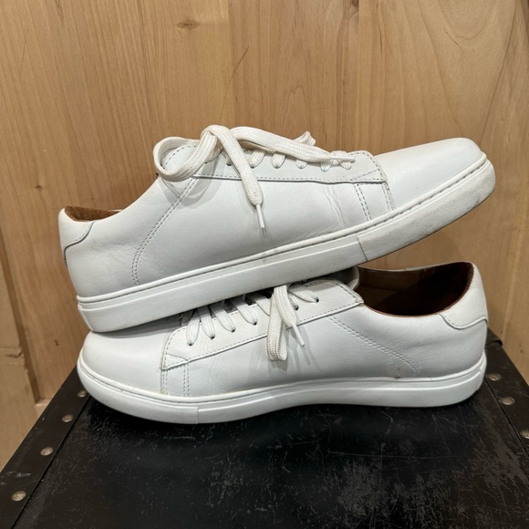 J.Crew Court Leather Low Top Round Toe Comfort Sneaker White Men's Size 11 - Picture 8 of 15
